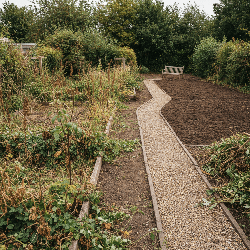 Overgrown garden cleared and transformed